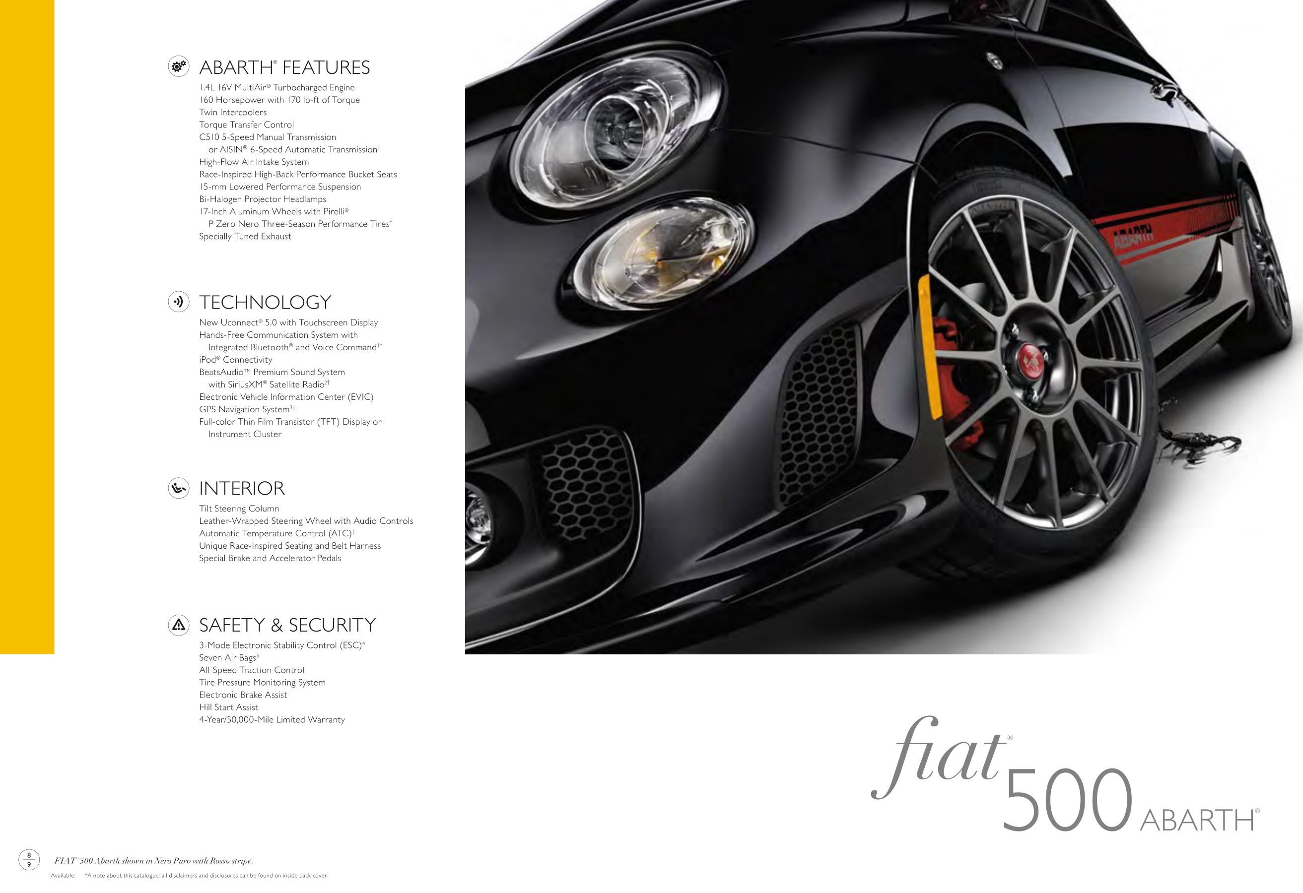 2016 Fiat 500 Brochure Page 6
